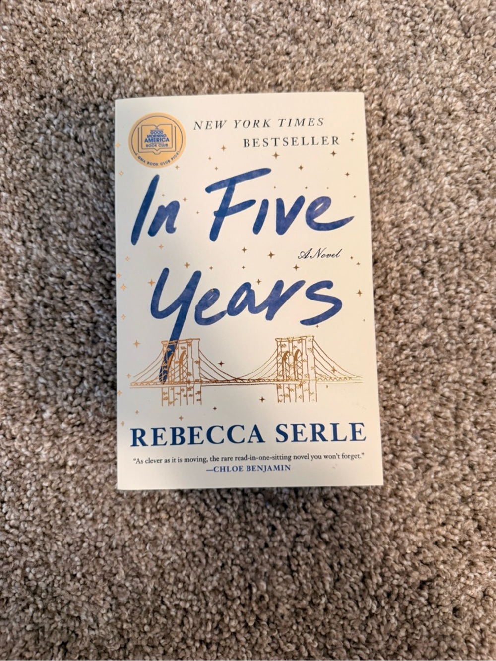 In Five Years by Rebecca Serle - White & Blue Cover